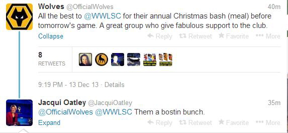 WWFC xmas tweet